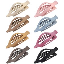 8 Pack Flat Hair Clips for Women Large Matte No Slip Claw Barrettes for Hair New