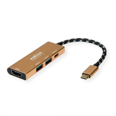ROLINE GOLD USB3.2Gn1 Dck.C/HDMI+2xA+1xC Digital/Daten Digital/Display/Video
