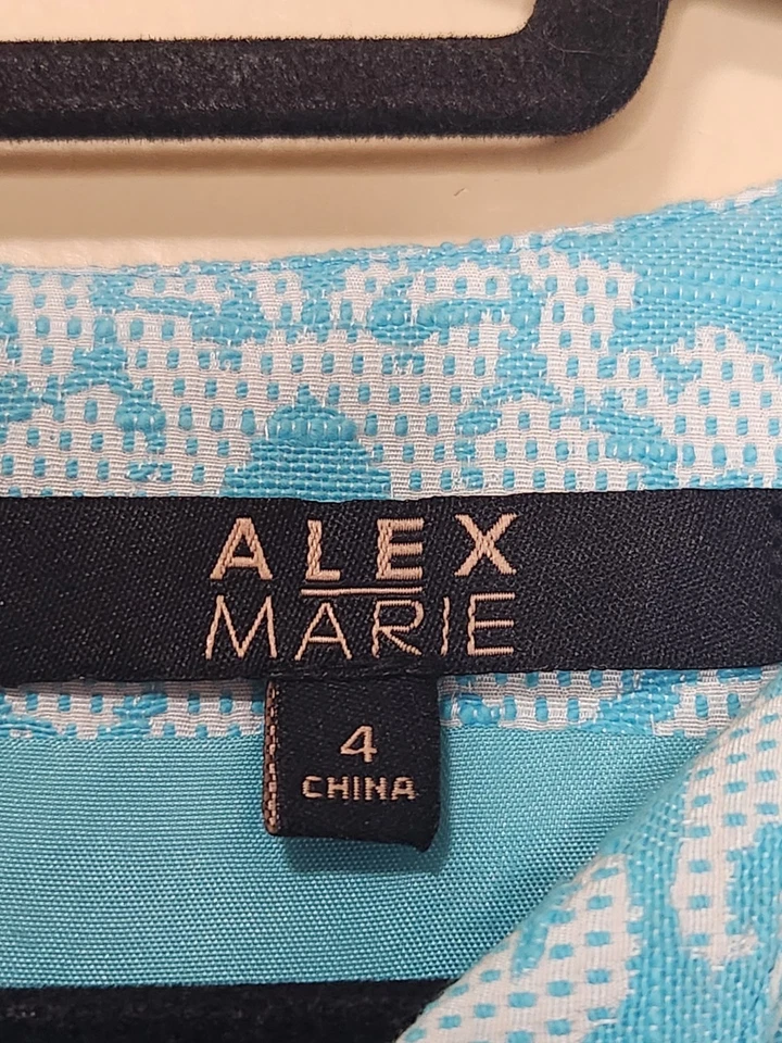 Vestido sin mangas Alex Marie vaina para mujer talla 4 azul Foto 3 de 4