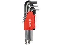 Yato Sechskant-StiftschlüSselsatz Kugel 9Tlg. 2-10Mm Cr-V YT-0507