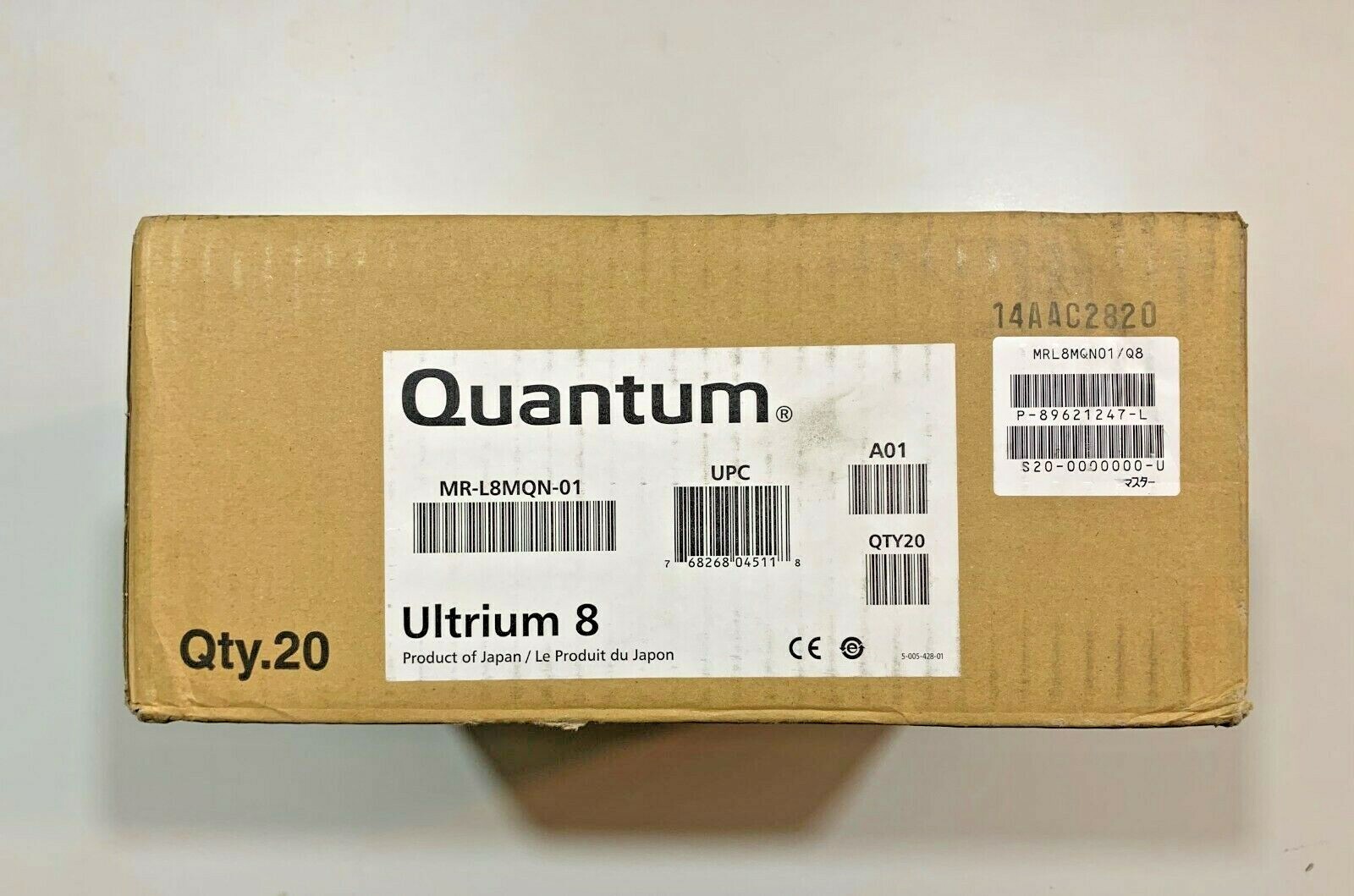 QUANTUM LTO 8 Tape (20 PK) MRL8MQN01 Drive Data Cartridge Brand