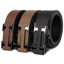 Cintur n de hombre de cuero de PU de lujo para hombre, cinturones de negocios