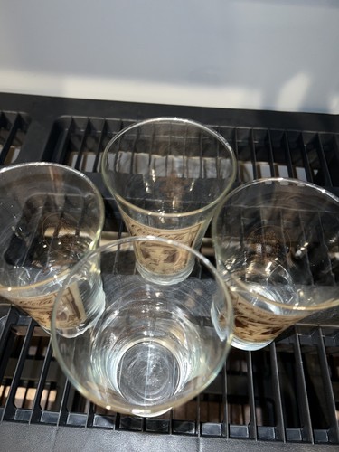Coca Cola Turn Of The Century Replica 16oz Flair Top Glass Cup Set Of 4 Vintage - Picture 2 of 5