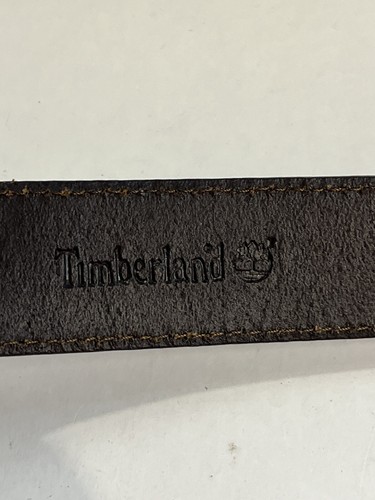 Cinturón Timberland Marrón Cuero Genuino Puntada Talla 34 Cintura 1.5 Pulgadas Ancho - Imagen 10 de 10