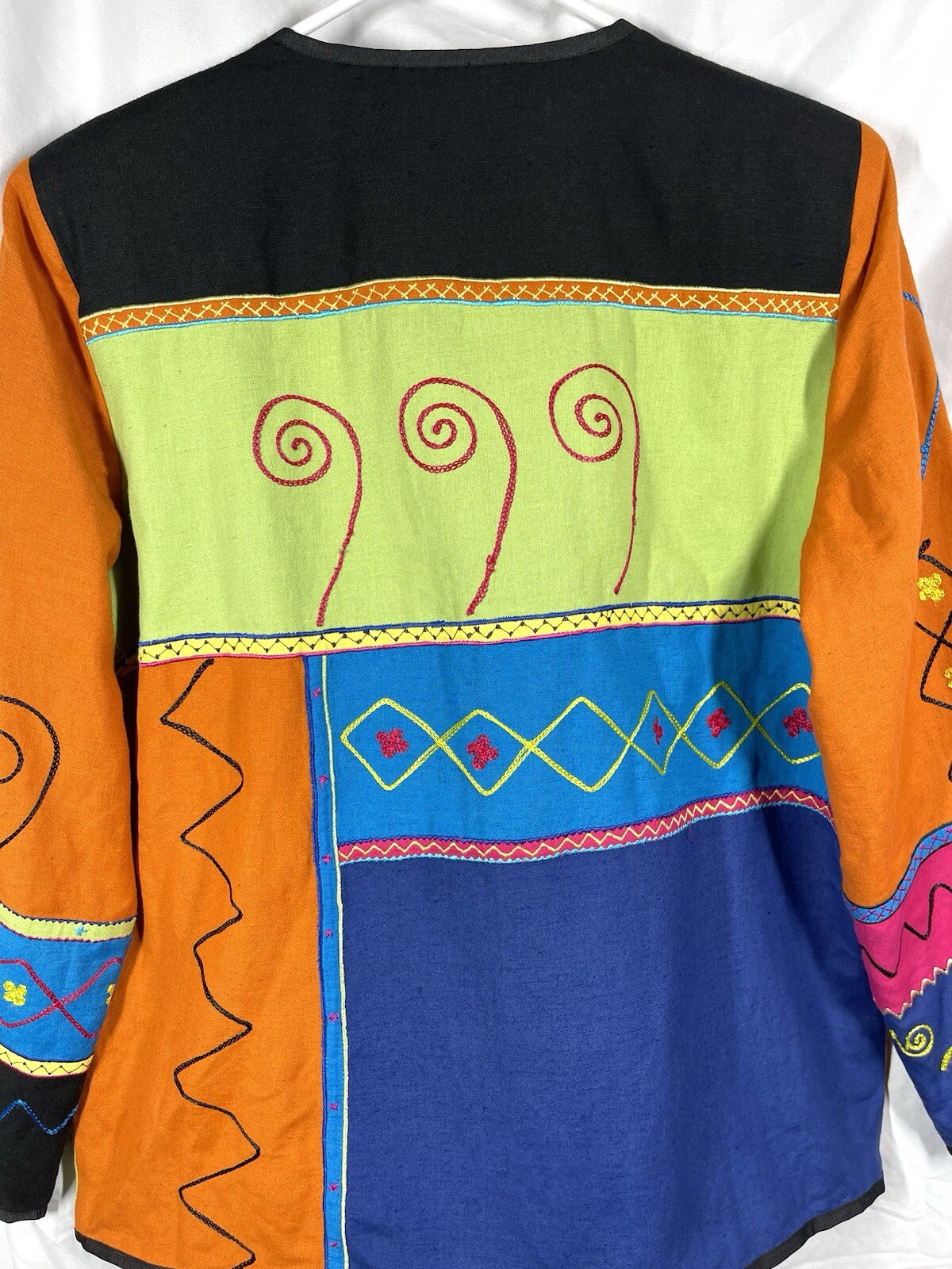 Vtg Indigo Moon Patchwork Jacket Size Small Boho … - image 7