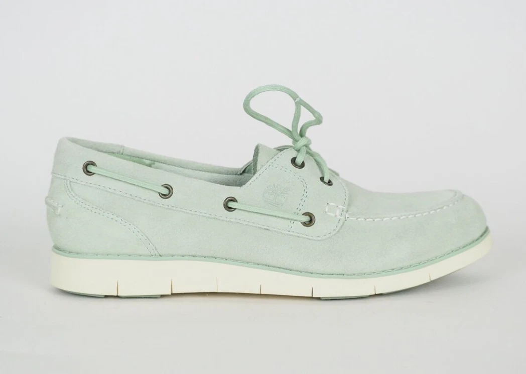 Scarpe da barca Timberland Lakeville 2 occhielli verdi tutte le taglie