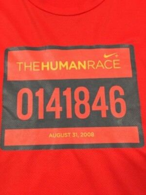 Nike Dri-Fit T-Shirt Women's Medium (8-10) The Human Race Run Graphic Shirt 