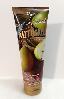 Bath & Body Works Pear & Cashmere Woods AUTUMN Triple Moisture Cream 8oz