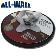 Hyde 9" Radial Round Drywall Pole Sander Head "No Flip" w/ Hook & Loop Backing