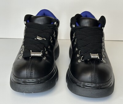 Burberry Black Leather Ankle Trek Boots 9 US (42 Eu) 8074564 IT NIB $1190 NIB BURBERRY TREK BLACK LEATHER LACE UP HIKING BOOTS 12  main image 4