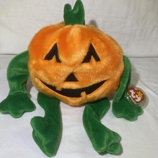 Ty Beanie Original Buddies Collection Pumpkin 1999 Orange Plush Stuffed Toy