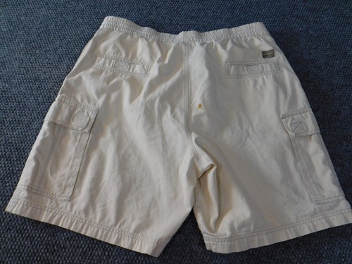 Vintage Bugle Boy mens cargo Shorts Large stretch waist beige hiking - Picture 6 of 11