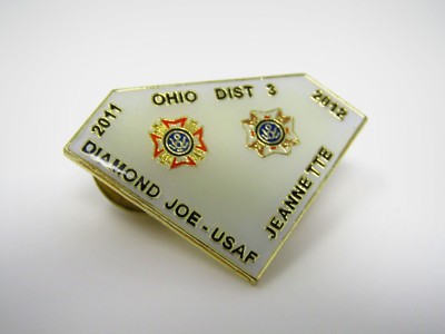 VFW Lapel Pin 2011-2012 Ohio District 3 Diamond Joe USAF Jeanne Tte Enamel Hat
