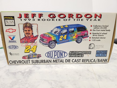 Jeff Gordon Chevrolet Suburban Metal Diecast Bank 1993 Rookie of the Year NASCAR - Picture 15 of 19