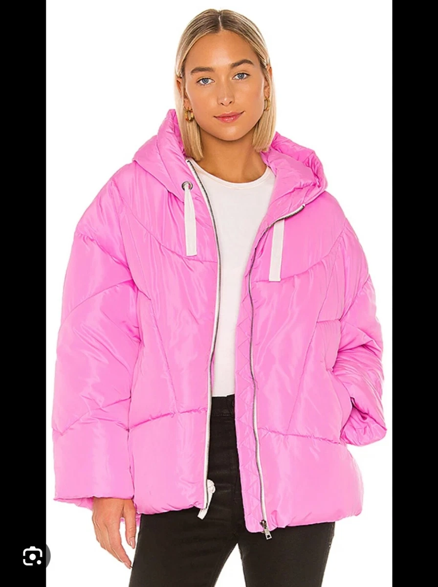 Hooded Free people Hailey puffer Jacket pink size Medium