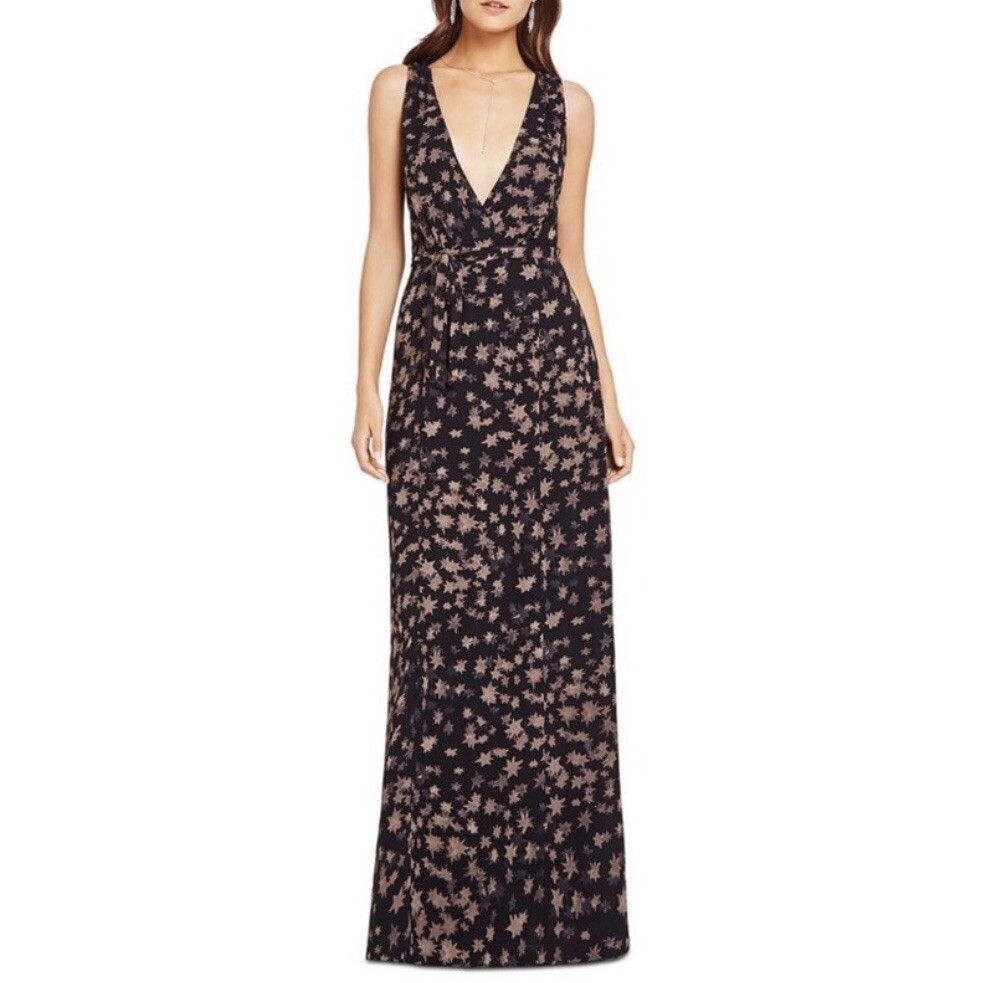 bcbgeneration maxi dress | Printed Layered *NWT* Womens BCBGMAXAZRIA Mock Neck Maxi Dress BCBGMAXAZRIA Women's Strapless Sweetheart Neck