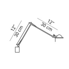 Luceplan, Berenice Wand Kleine Schwarze Im Rampenlicht Gelb, Meda-Rizzatto, 1985