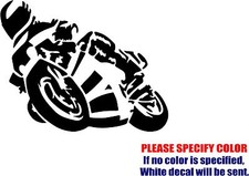 Vinyl Decal Sticker - Motorcycle Racer 02 Car Car Truck Bumper Window Fun 10"