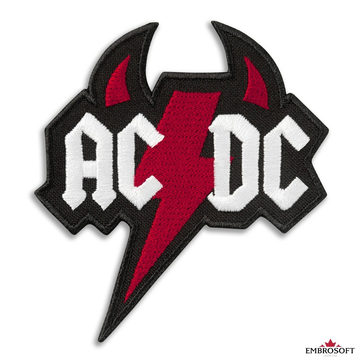 AC/DC Devil Logo Music Rock Band Embroidered Patch Iron On
