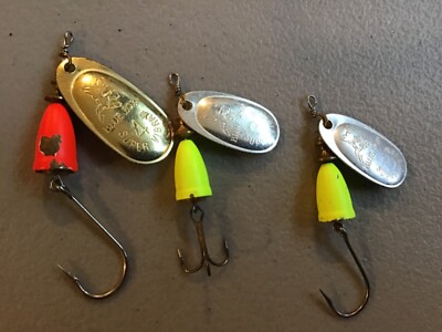 Lot of 3 Vintage BLUE FOX SUPER VIBRAX 4 & 3 s. 