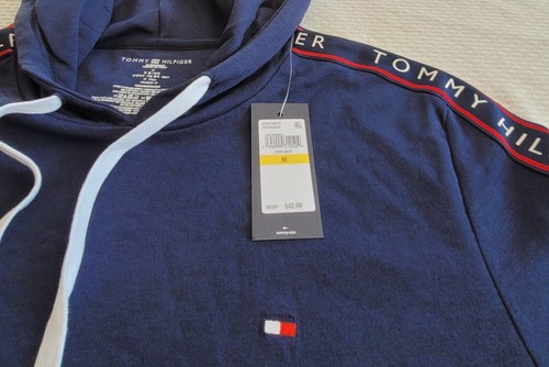 Tommy Hilfiger Men's French Terry Pullover Hoodie Medium Large Blue Lightweight - Picture 11 of 12