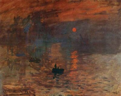 Famous Artwork Theme Microfiber Quality Cleaning Cloth ''Sunrise'' by Claude Monet