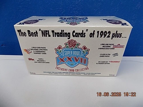 1992 Super Bowl 27 XXVII Football Card Packs Unopened Box Sealed Packs and box