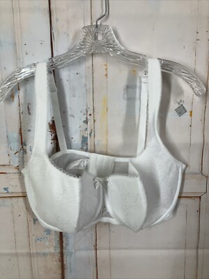 Rosme Sexy Plus Size 38G Balconette Bra Lace Lingerie LAURA White