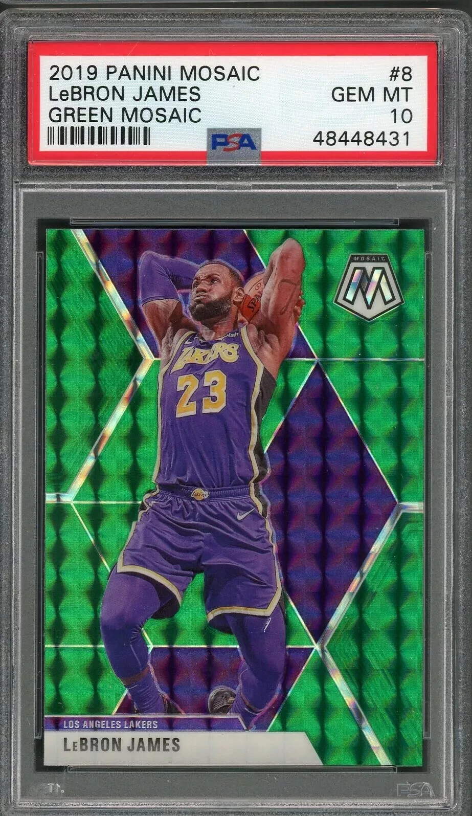 LeBron James 2019 Panini Mosaic #8 "Green Mosaic" - PSA 10 - GEM MINT - Team USA