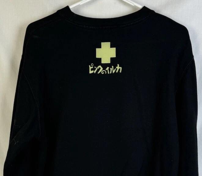 Sudadera Pink Dolphin Cuello Redondo Negra Pullover Hip Hop Logo Crew Para Hombre Pequeña Foto 2 de 4