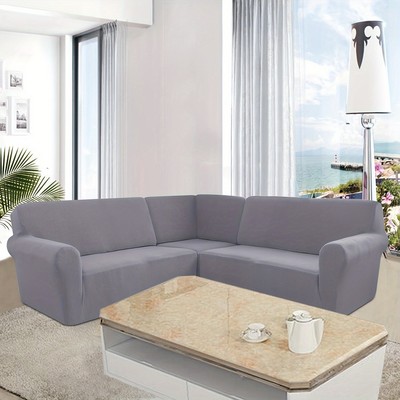 5-seat jacquard stretch soft corner sofa L-shaped combination sofa cover