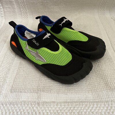 NEWTZ WATER SHOES SIZE 4-5 NEON YELLOW ORANGE BLUE