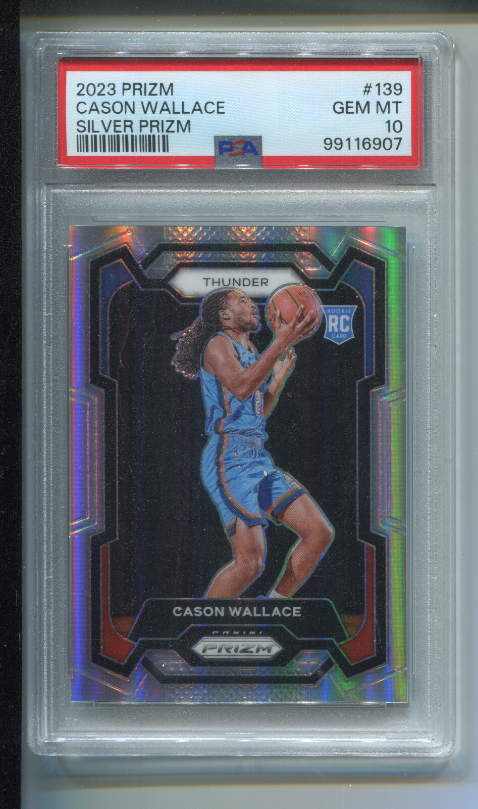 2023 Prizm Cason Wallace 139 SILVER PRIZM PSA 10 GEM MINT THUNDER STAR