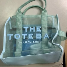 MARC JACOBS The Mesh Traveler Tote Bag Baby Blue Nylon