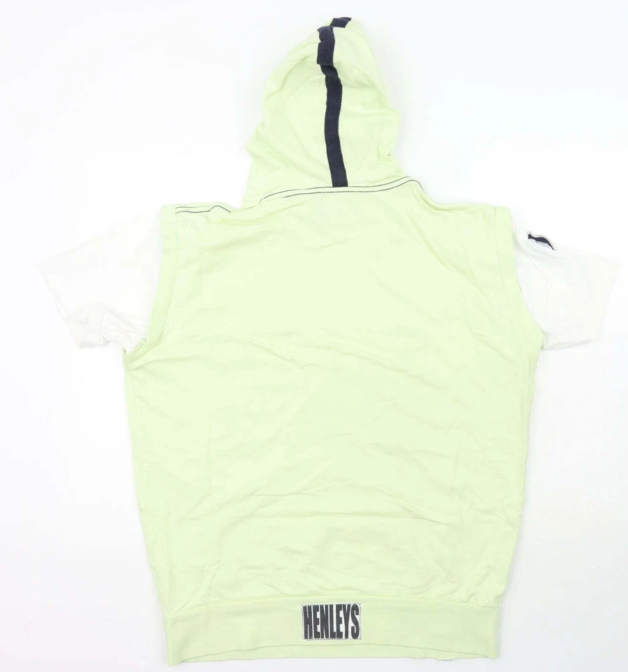 Henleys Womens Green 100% Cotton Pullover Hoodie Size 4 - Slogan - Image 2 of 4