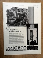 Frigéco - réfrigérateur électrique - Publicité de 1932 - 1628