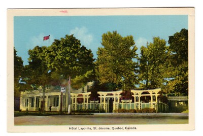 Hotel Lapointe Saint Jerome Quebec Canada 1930 40s Carte Postale Photo Modele Ebay