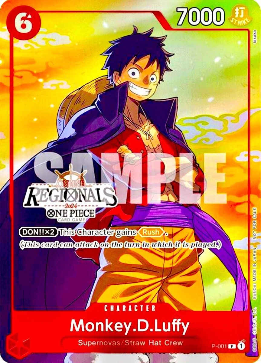ワンピース カードゲーム 2024 ONE PIECE MONKEY D. LUFFY #001 Monkey D Luffy Rare Offline Regional 2024 P-001 One Piece Card