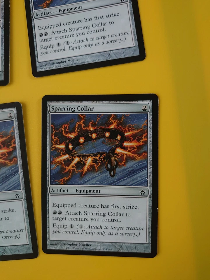MTG Playset 4 cards as pics Sparring Collar. fifth dawn artifact  - Image 3 of 3