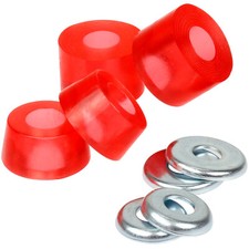 FunTomia Skateboard Lenkgummis Rot 85A H&auml;rte (Bushings) f&uuml;r zwei Achsen 2554
