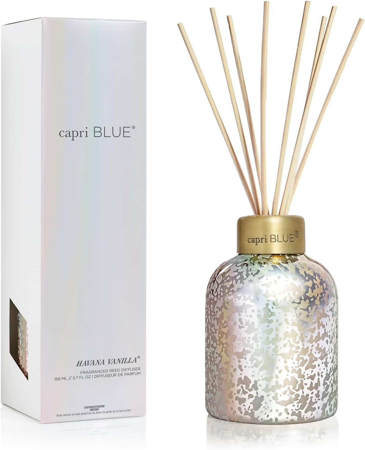 Reed Diffuser - Reed Diffuser Set Includes Scented Oil, Sticks, and Mercury Irid-image