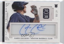 2014 Panini National Treasures Treasure Signatures 47/99 Garin Cecchini Auto uk2