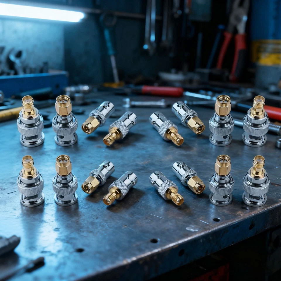 16PCS BNC to SMA Type Male Female RF Connector Adapter Test Converter KitqCrS - Image 2 of 4