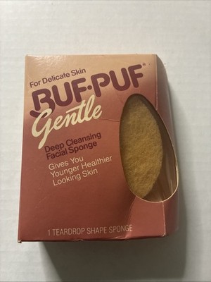 Vintage 1983 BUF PUF Gentle Texture Deep Cleaning Facial Sponge Delicate Skin