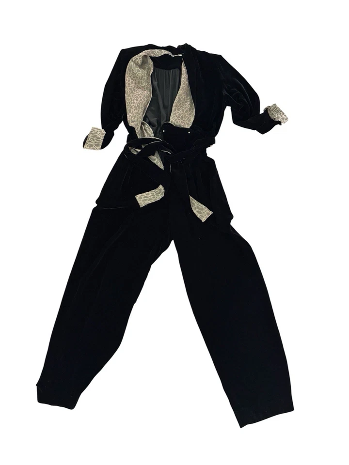 Mono de terciopelo negro Guy Laroche años 80 vintage CHIC Foto 2 de 4