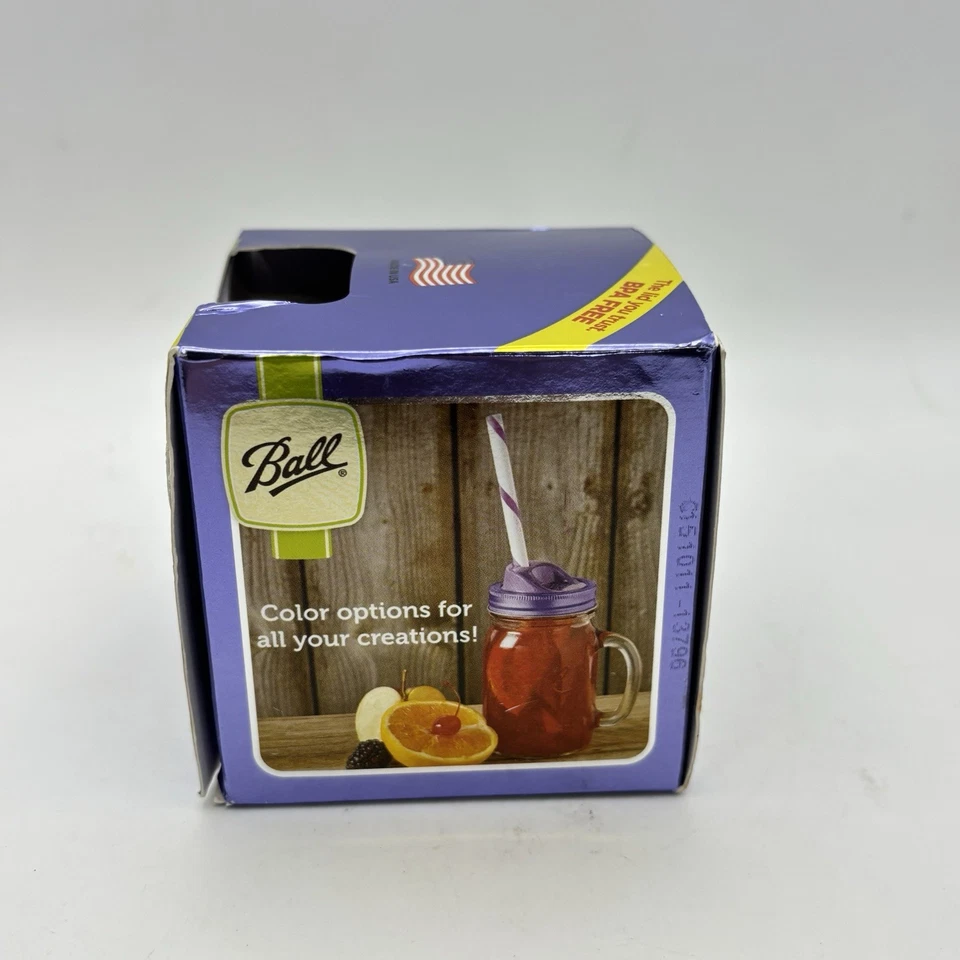 Bola Púrpura Brillante Diseño Boca Regular Serie 4 Tapas con Bandas Libre de Bpa Nuevo Foto 4 de 4