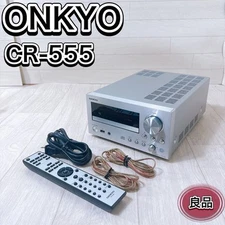 ONKYO CR-555 CD Tuner Amplifier Receiver Silver with Remote Tested Japan