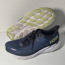 Hoka One One Clifton 8 Mens Sz 10.5 Blue Coral Butterfly Sneakers Running Shoes