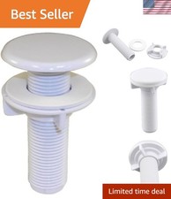 Durable White Sink Hole Cover - Effortless Installation with Rust Resistance