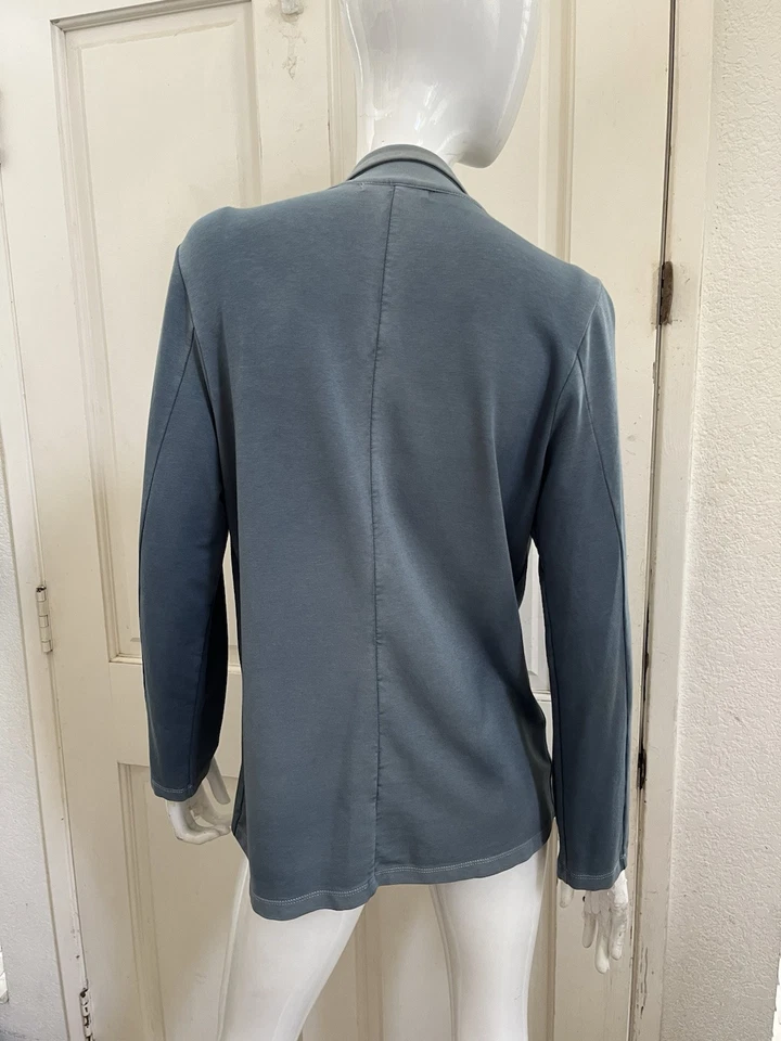 GEORGE LOVE ANTHROPOLOGIE NOVO! Blazer de malha azul água linho/viscose tamanho M - Imagem 4 de 4